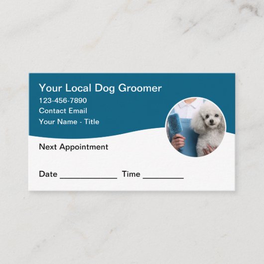 Dog Grooming Customer Appointment Cards Terminkarte (Vorderseite)