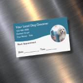 Dog Grooming Customer Magnetic Appointment Cards Magnetische Visitenkarte