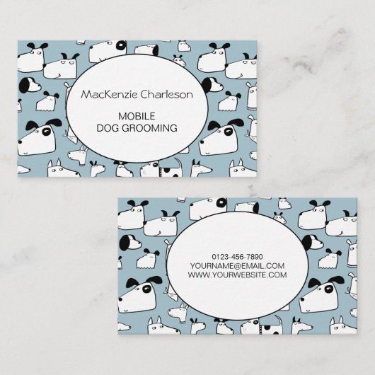 Dog Grooming Dog Walking Visitenkarte (Vorne/Hinten)