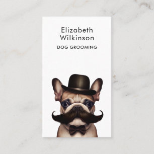 Dog Grooming Funny French Bulldog Business Card Visitenkarte