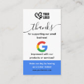 Dog Grooming Google Review Request Card QR Code Visitenkarte (Rückseite)