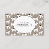 Dog Grooming Jack Russell Terrier Brown Paper Visitenkarte (Rückseite)