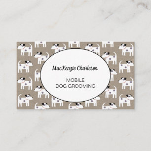 Dog Grooming Jack Russell Terrier Brown Paper Visitenkarte