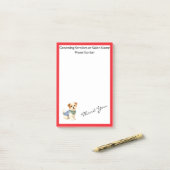 Dog Grooming Personalized Gold Elegant Collection Post-it Klebezettel (Auf Schreibtisch)