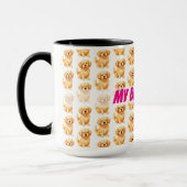 Dog Grooming Personalized Luxury Modern Collection Tasse (Links)