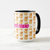 Dog Grooming Personalized Luxury Modern Collection Tasse (VorderseiteRechts)