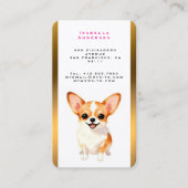 Dog Grooming Personalized Luxury Trendy Collection Visitenkarte (Vorderseite)