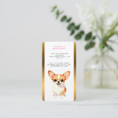 Dog Grooming Personalized Luxury Trendy Collection Visitenkarte (Stehend Vorderseite)