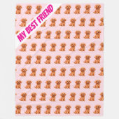 Dog Grooming Personalized Modern Collection Fleecedecke (Vorderseite)