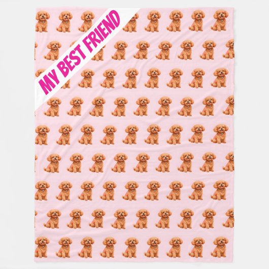 Dog Grooming Personalized Modern Collection Fleecedecke (Vorderseite)