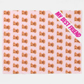Dog Grooming Personalized Modern Collection Fleecedecke (Vorderseite (Horizontal))