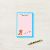 Dog Grooming Personalized Modern Collection Post-it Klebezettel (Auf Schreibtisch)