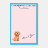 Dog Grooming Personalized Modern Collection Post-it Klebezettel (Vorderseite)