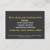 Dog Grooming Promoting Marketing Vorlage Visitenkarte (Rückseite)