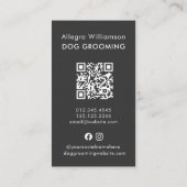 Dog Grooming QR-Code lustig Französisch Bulldog Visitenkarte (Rückseite)