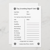 Dog Grooming Report Card Feiertagskarte (Vorne/Hinten)