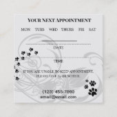 Dog Grooming Salon Termin Visitenkarte (Rückseite)