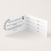 Dog Grooming Salon Termin Visitenkarte Visitenkarten (Innenseite)