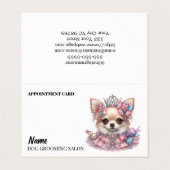 Dog Grooming Salon Termin Visitenkarte Visitenkarten (Außenseite Aufgefaltet)