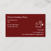Dog Grooming Service-Visitenkarten Visitenkarte (Rückseite)