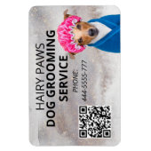 Dog Grooming Service Wasserfarbengeschäft Magnet (Vertikal)