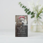 Dog Grooming Spa Business Card Visitenkarte (Stehend Vorderseite)