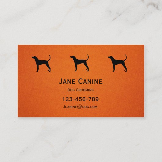 Dog Grooming stilvoll und modern beruflich Visitenkarte (Vorderseite)