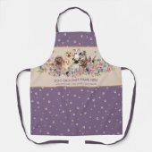 Dog Grooming Veterinary Salon Lila Schürze (Vorderseite)