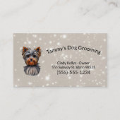Dog Grooming Yorkie Visitenkarte (Vorderseite)