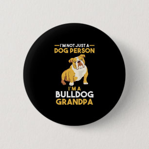 Dog Großvater English Bulldog Opa Button