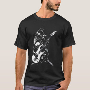 Dog Guitarist Guitar - Deutsche Pinscher Vater Mam T-Shirt
