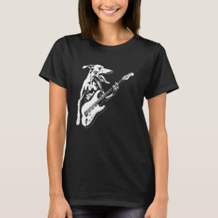 Dog Guitarist Guitar - Greyhound Vater Mama T-Shirt