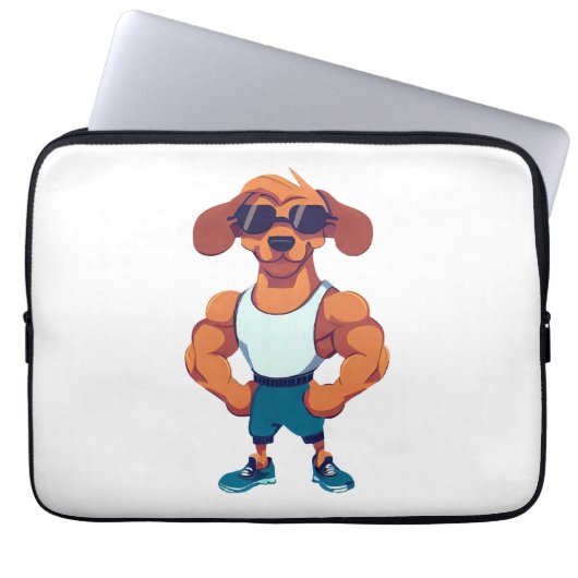 Dog Gym Laptopschutzhülle (Vorderseite)