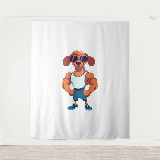 Dog Gym Wandteppich (Vorderseite)