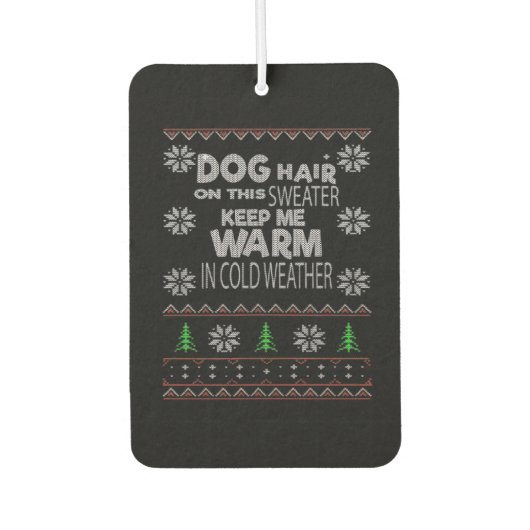 Dog Hair Christmas Sweater Essential T-Shirt Autolufterfrischer (Vorderseite)
