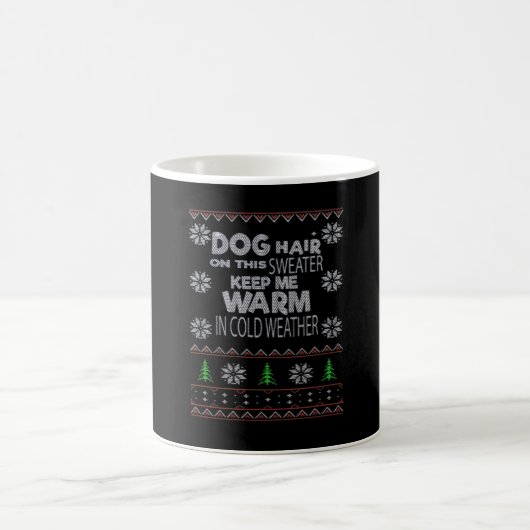 Dog Hair Christmas Sweater Essential T-Shirt Kaffeetasse (Mittel)