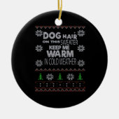 Dog Hair Christmas Sweater Essential T-Shirt Keramik Ornament (Vorne)