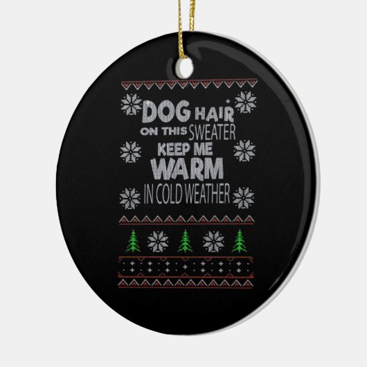 Dog Hair Christmas Sweater Essential T-Shirt Keramik Ornament (Links)