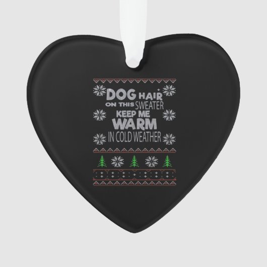 Dog Hair Christmas Sweater Essential T-Shirt Ornament (Vorderseite)