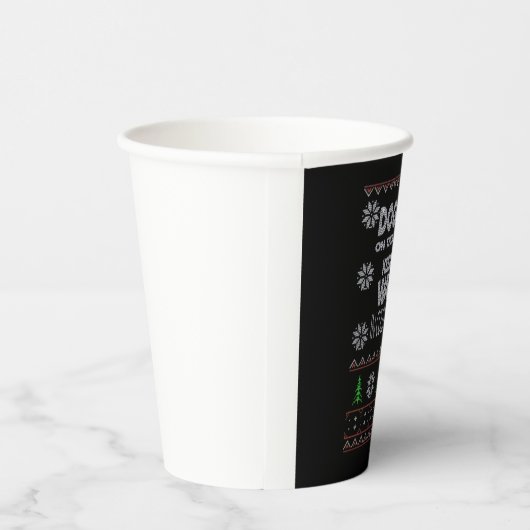 Dog Hair Christmas Sweater Essential T - Shirt Pappbecher (Rechts)