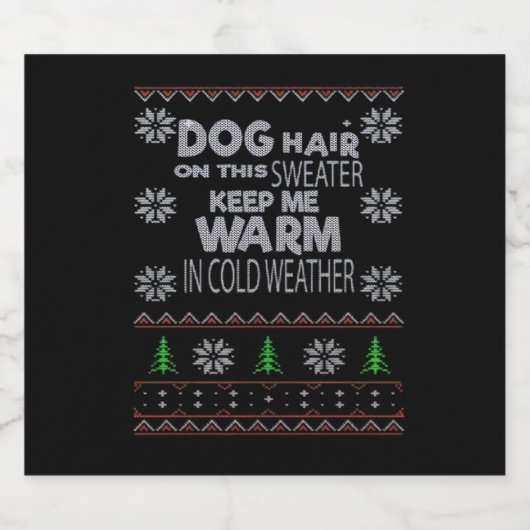 Dog Hair Christmas Sweater Essential T - Shirt Schaumweinetikett (Einzelnes Label)