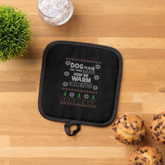 Dog Hair Christmas Sweater Essential T-Shirt Topflappen (Oben Unten)
