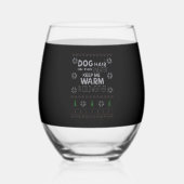 Dog Hair Christmas Sweater Essential T-Shirt Weinglas Ohne Stiel (Vorderseite)