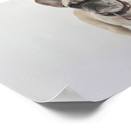 Dog Hair Fur-Fetti Custom Foto Frenchie Zitat Kuns Poster (Ecke)