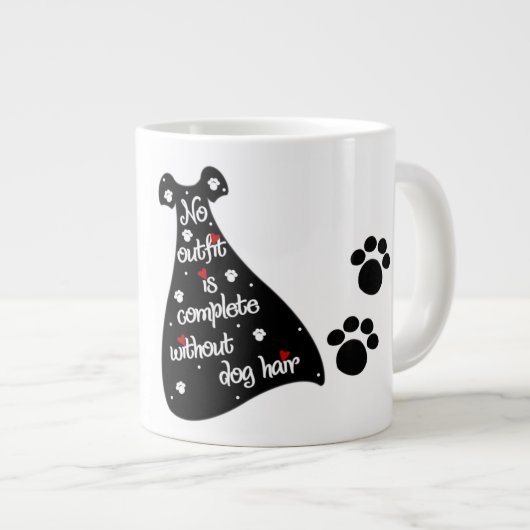 Dog Hair - Jumbo-Tasse (Vorderseite Rechts)