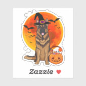 Dog Halloween German Shepherd Jack Lantern Pumpk Aufkleber (Blatt)