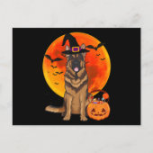Dog Halloween German Shepherd Jack Lantern Pumpk Einladungspostkarte (Vorderseite)