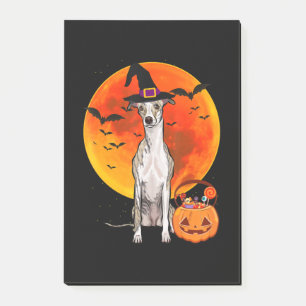 Dog Halloween Whippet Jack O Lantern Pumpkin T-Shi Post-it Klebezettel