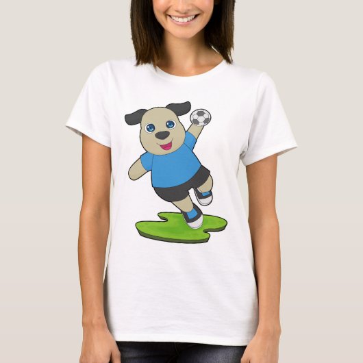 Dog Handball player Handball Sports T-Shirt (Vorderseite)