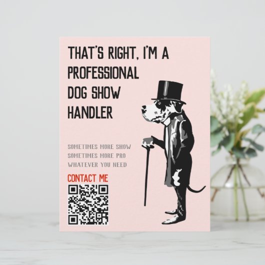 Dog Handler Werbeaktion Großes Dan Illustration (Stehend Vorderseite)